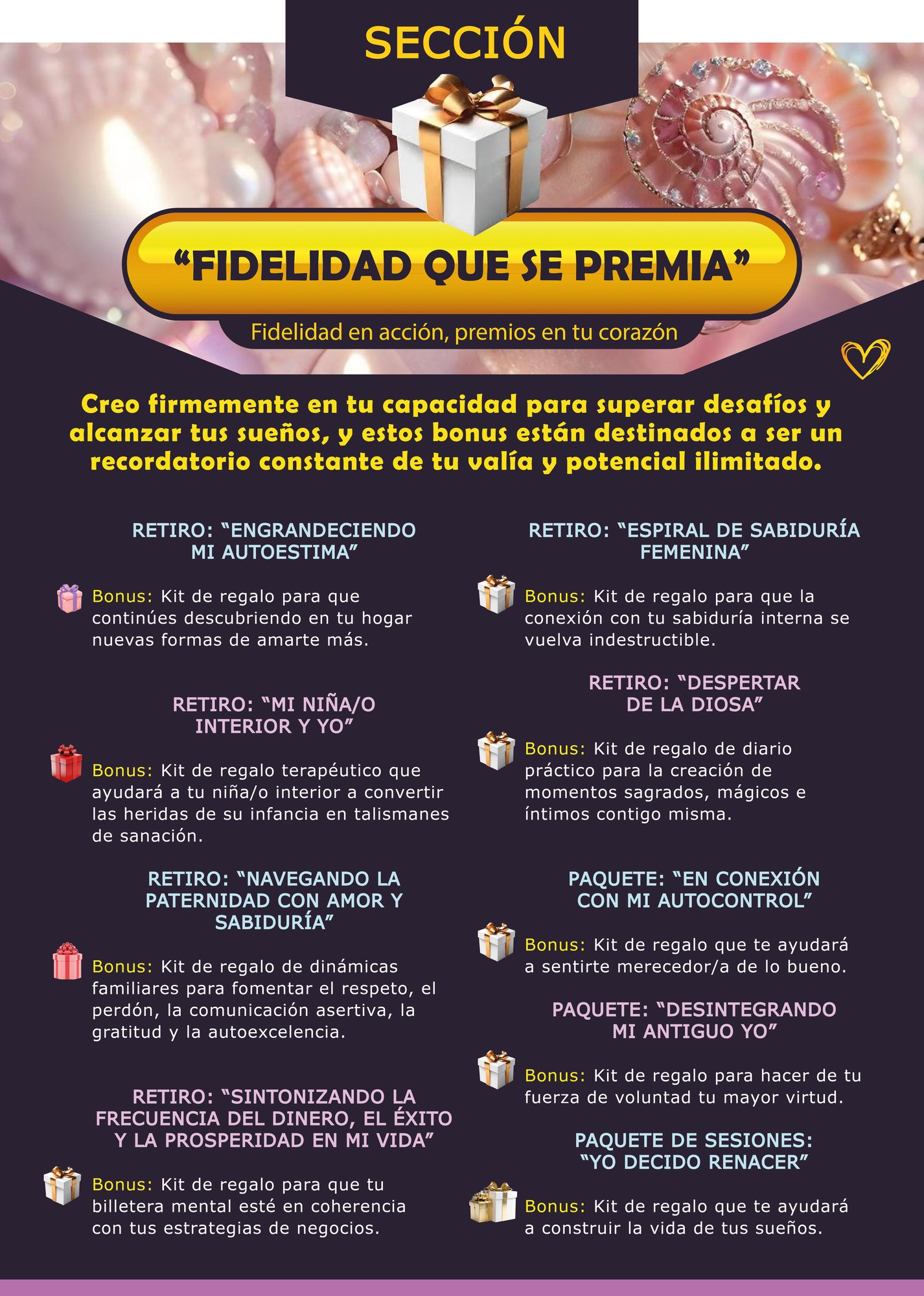 18 Regalos de los Retiros